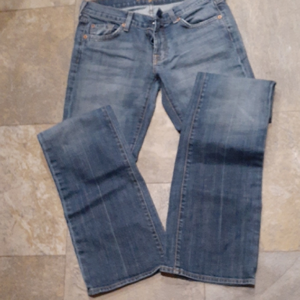 For All Mankind Ladies Sz. 28 Bootcut Vg Pre-owned Blue Denim